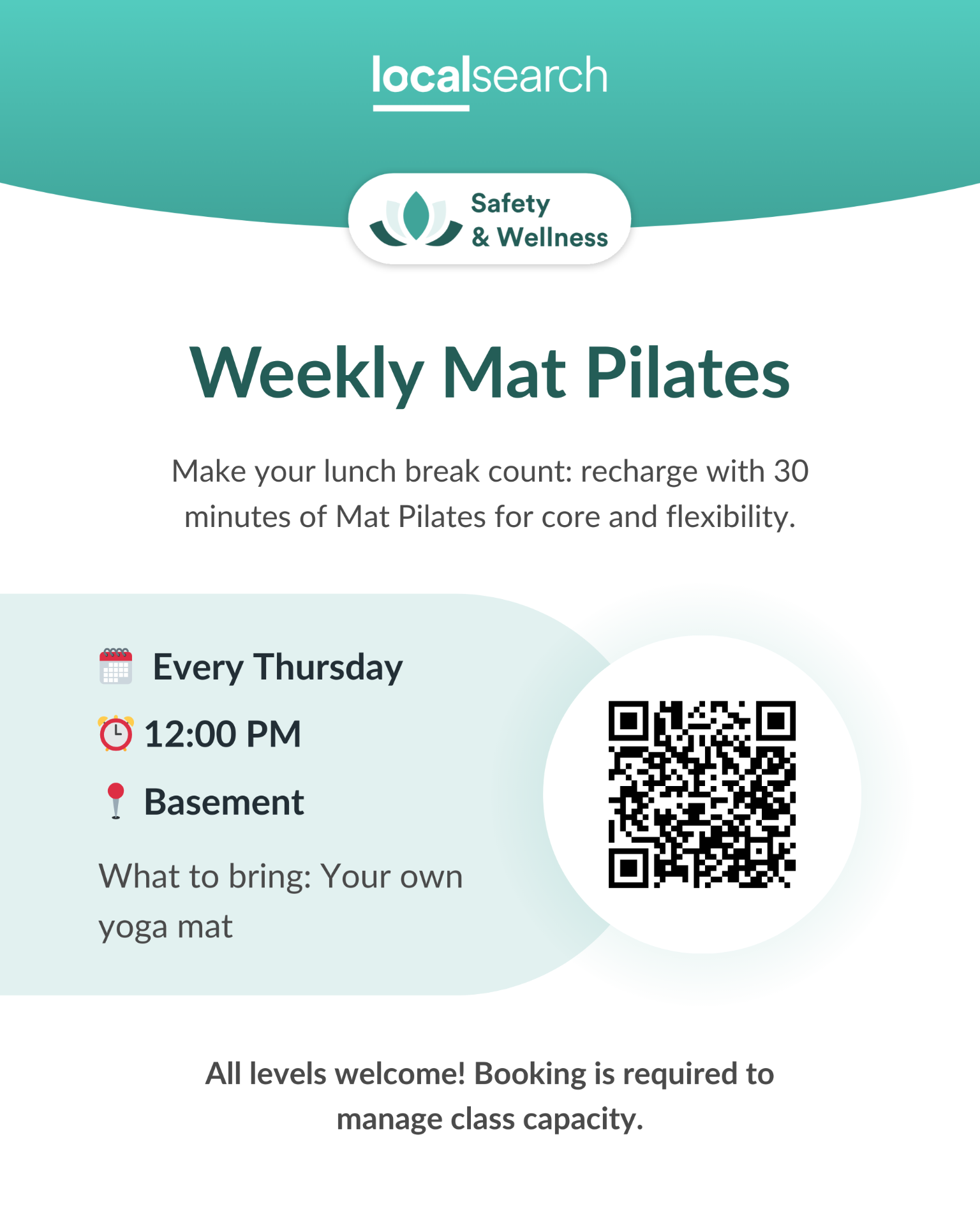 Weekly Mat Pilates — Every Thursday