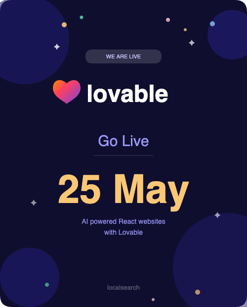 Lovable Go Live — 25 May
